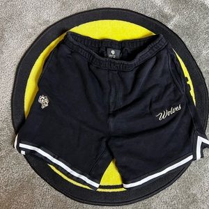 Darc Sport Wolves Cursive Pierce Shorts in Black Small